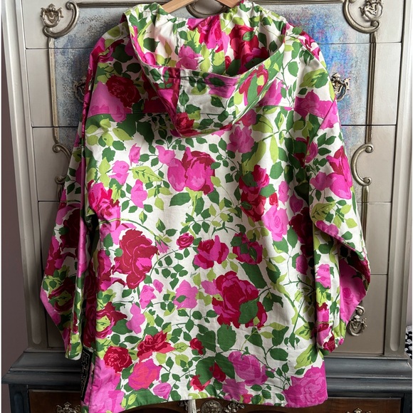 💯 Authentic Gucci Ken Scott Pullover Parka Jacket Anorak Coat Rose Floral - Picture 9 of 10